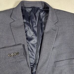 Ralph Ralph Lauren Men's Navy Checkered Blazer Size 4XL